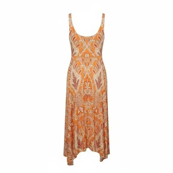 LOFT Maxi Dress- Paisley-Size Large- EUC Retail $98 - Picture 4 of 9